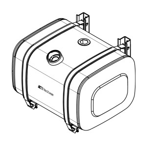 Naftová nádrž 150 litrů, 725x440x540mm + držáky