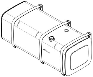 Naftová nádrž 700 litrů, 1800x636x706mm + držáky